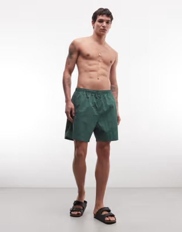 ウィークデイ メンズ 水着 ハーフパンツ・ショーツ ショートパンツ Weekday swim shorts in petrol green グリーン