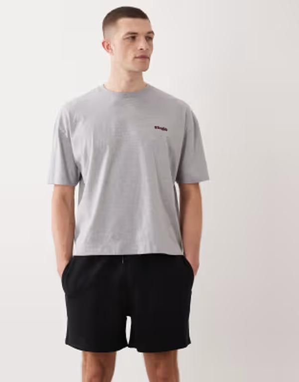 エイソス メンズ ボトムス ハーフパンツ・ショーツ オーバーサイズフィット ショートパンツ ジャージー ASOS DESIGN essentials oversized fit jersey shorts Black ブラック