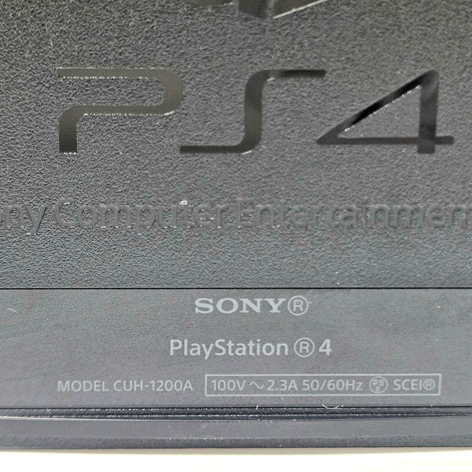 動作品】(傷汚れ)SONY PS4 CUH-1200A 500GB Jet Black 初期化済 箱付