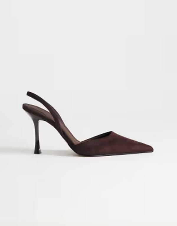 トップショップ レディース シューズ パンプスエード ヒール Topshop Angel faux suede heeled pumps in chocolate チョコレート