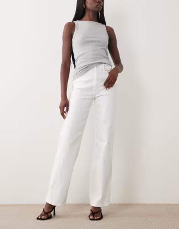 グッドアメリカン レディース ボトムス デニムパンツ ジーンズ Good American good true straight jeans WHITE ホワイト