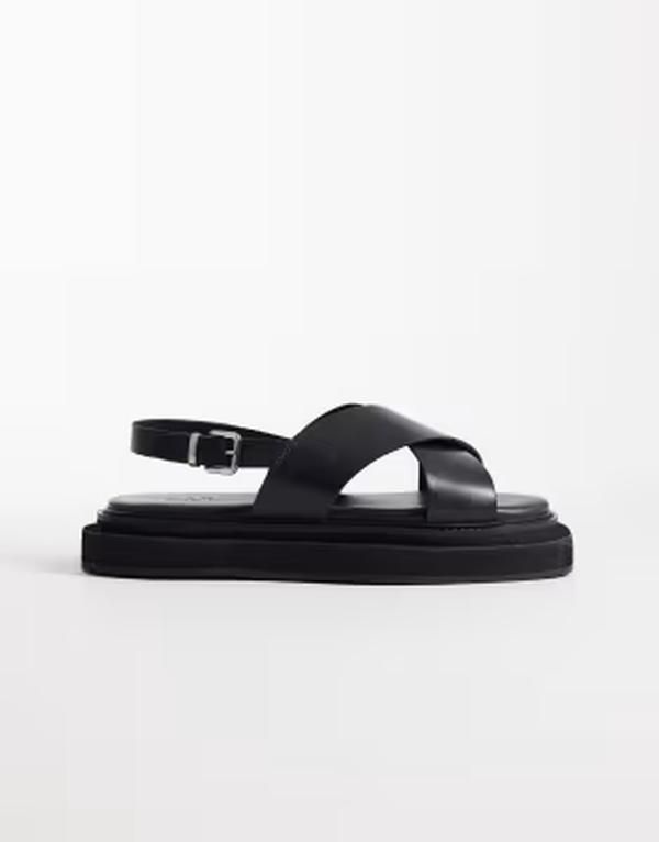 ウォークロンドン レディース シューズ サンダル レザー Walk London Berlin strap sandals leather Black ブラック