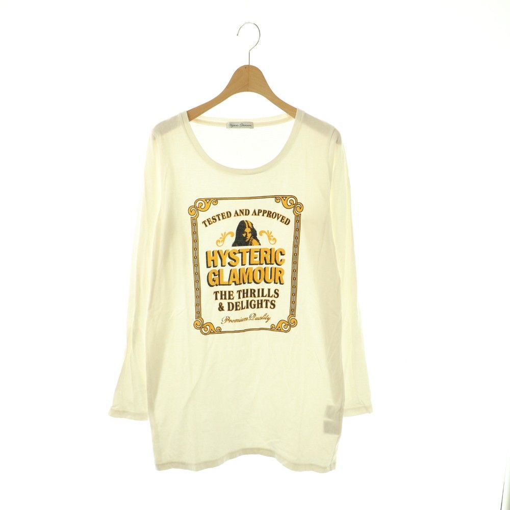 HYSTERIC GLAMOUR ガール長袖Tシャツ ホワイト ヒステリックグラマー HYSTERIC GLAMOUR ガール 長袖 Tシャツ