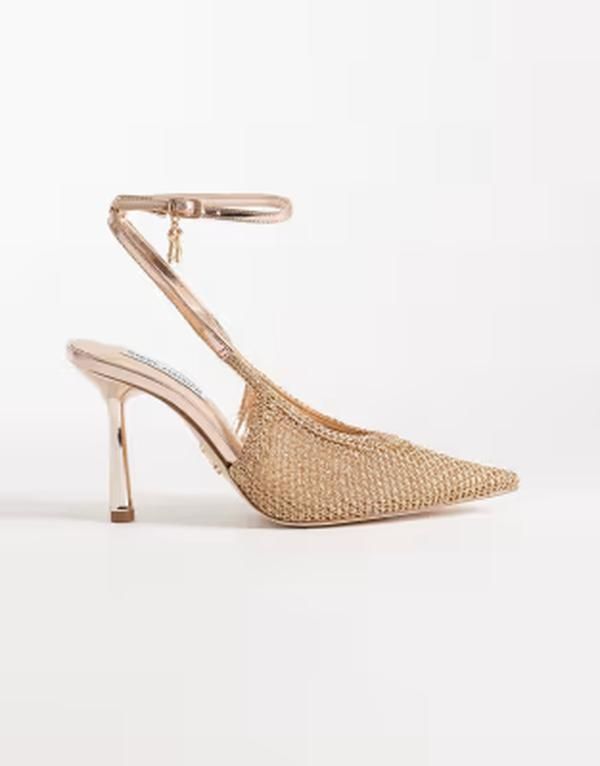スティーブ マデン レディース シューズ ヒール Steve Madden Ascension embellished heeled shoes in rose gold ゴールド