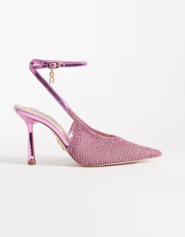 スティーブ マデン レディース シューズ スリッポン・ローファー ヒール Steve Madden Ascension embellished heeled shoes PINK ピンク