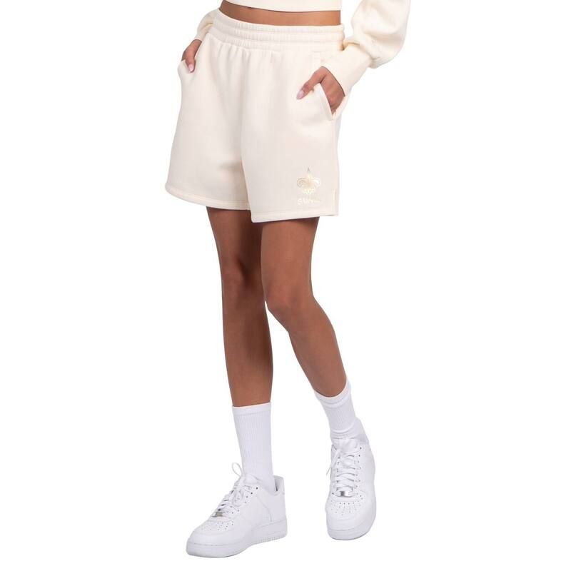 スターター レディース ボトムス ハーフパンツ・ショーツ フリース Womenstarter Cream New Orleansaints Throwback Travel Pastels Fleece Short Snt Beige ベージュ