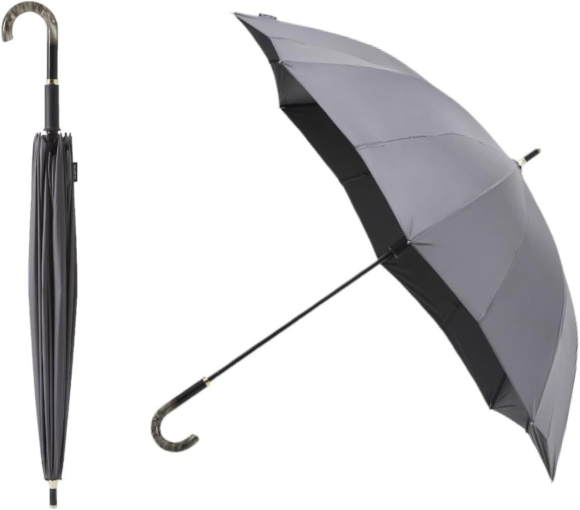 マーナ Shupatto アンブレラ UV 16本骨 55cm 日傘 長傘 晴雨兼用 UVカット99.9% 遮光率99.9% 遮熱効果 ボタンレスロック