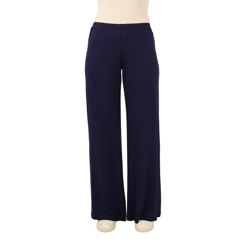 24 セブンコンフォート レディース ボトムス カジュアルパンツ プチ マタニティ Petite Maternity 24Seven Comfort Apparel Palazzo Pants Navy ネイビー