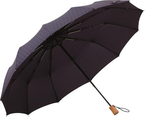 マブ(mabu) 日傘 折りたたみ傘 日傘兼用雨傘 レディース メンズ ユニセックス 55cm 12本骨 「 江戸 」 藍 SMV-42256 傘 雨傘 UVカット 遮光 晴雨兼用傘 おしゃれ
