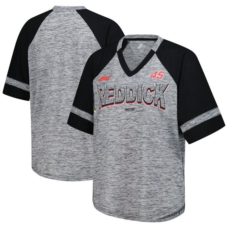 ジースリー フォーハー バイ カール バンクス レディース トップス Tシャツ Vネック Womens GIII 4Her by Carl Banks Heather Gray Tylereddick Hall ofame Oversized Raglan V