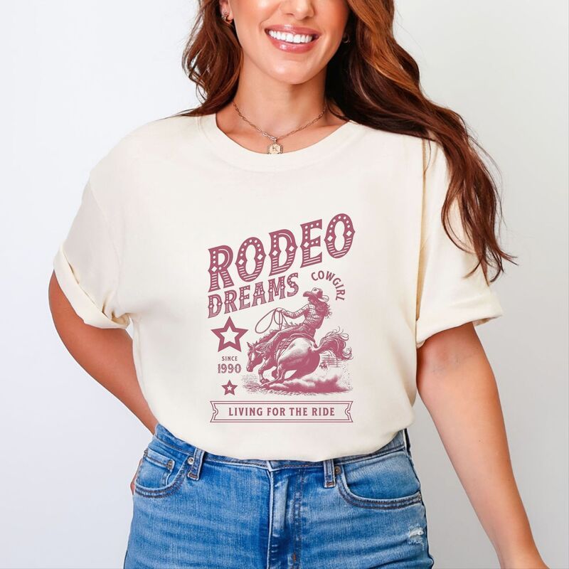 Simply Sage Market レディース トップス Tシャツ グラフィック Simply Sage Market Rodeo Dreams Living For The Ride Womens Garment Dyed Graphic TShirt I