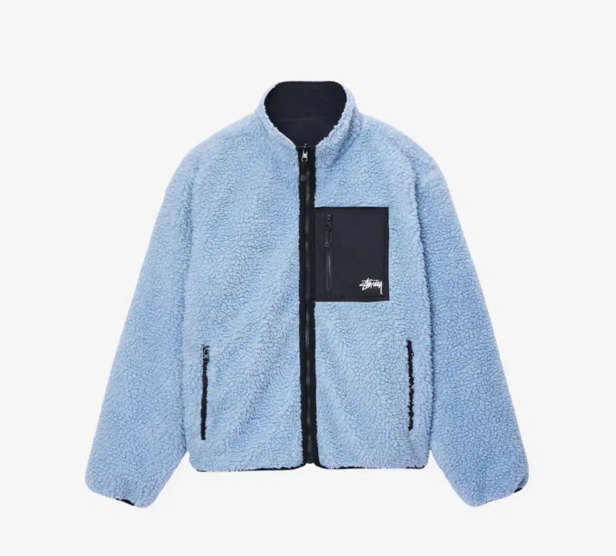STUSSY シェルパ リバーシブル ジャケット ライトデニム