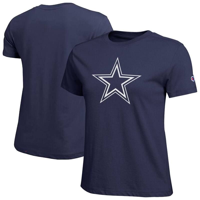 チャンピオン レディース トップス Tシャツ ロゴ Womens Championavy Dallas Cowboys Logo TShirt Cow Navy ネイビー