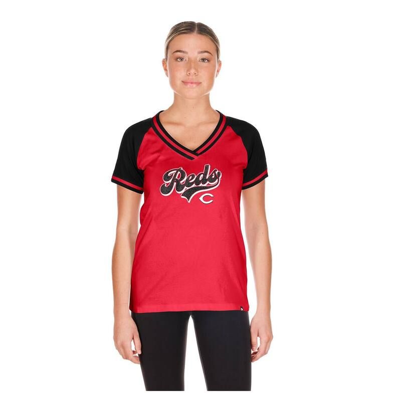 ニューエラ レディース トップス Tシャツ Vネック Womens New Era Red Cincinnati Reds Gameday VNeck TShirt Red レッド