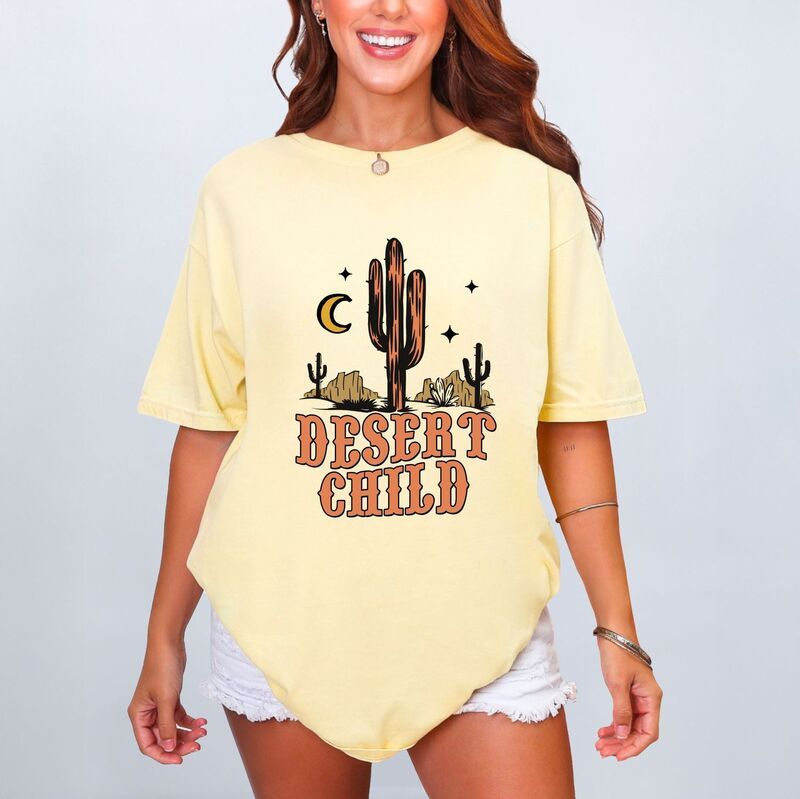 Simply Sage Market レディース トップス Tシャツ グラフィック Simply Sage Market Desert Child Womens Garment Dyed Graphic TShirt Butter