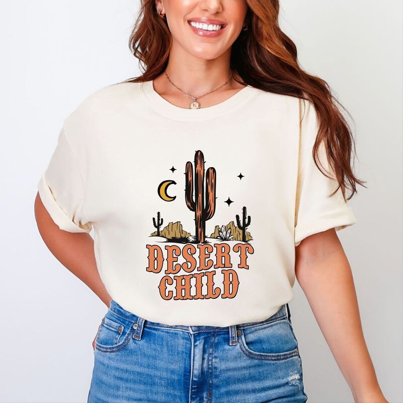 Simply Sage Market レディース トップス Tシャツ グラフィック Simply Sage Market Desert Child Womens Garment Dyed Graphic TShirt Ivory アイボリー