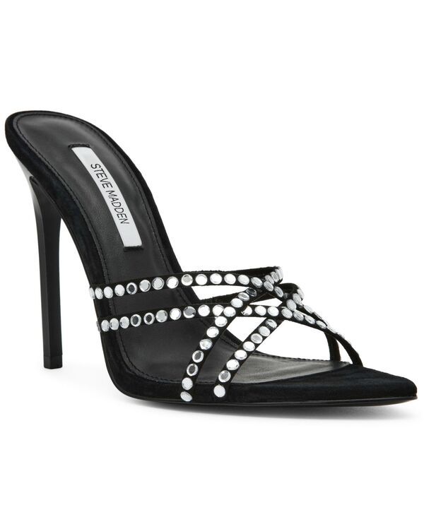 スティーブ マデン レディース シューズ スリッポン・ローファー サンダル Steve Madden Womensomerstrappy SlipOn Sandals Black ブラック