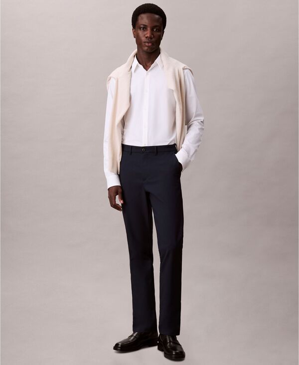 カルバンクライン メンズ ボトムス カジュアルパンツ コットン Calvin Klein Menslim Stretch Cotton Pants Dark Sapphire サファイア