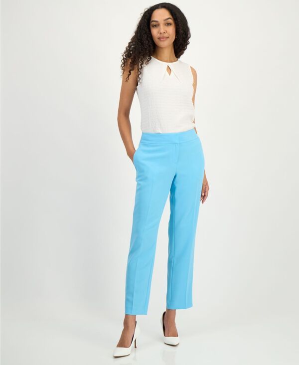 カスパール レディース ボトムス カジュアルパンツ プチ Kasper Womens Ava StraightLeg Pants Regular Petite Aqua Oasis アクア