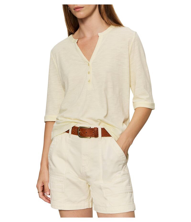 サンクチュアリー レディース トップス シャツ Sanctuary Rolled Sleeve Tee Lemon Drop