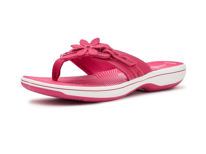 クラークス レディース シューズ サンダル Clarks Breeze Opal Raspberry Synthetic