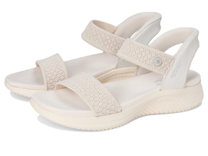 スケッチャーズ レディース シューズ サンダル SKECHERS Martha Stewarts Ultra Flex 30 Shine On Us Natural