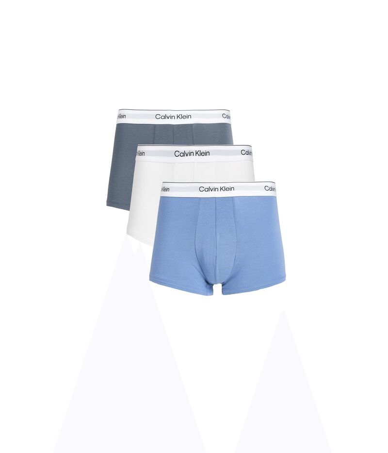 カルバン クライン アンダーウェア メンズ ボクサーパンツ コットン Calvin Klein Underwear Icon Cotton Stretch Trunks 3Pack WhiteBlue TulipTurbulence ホワイト