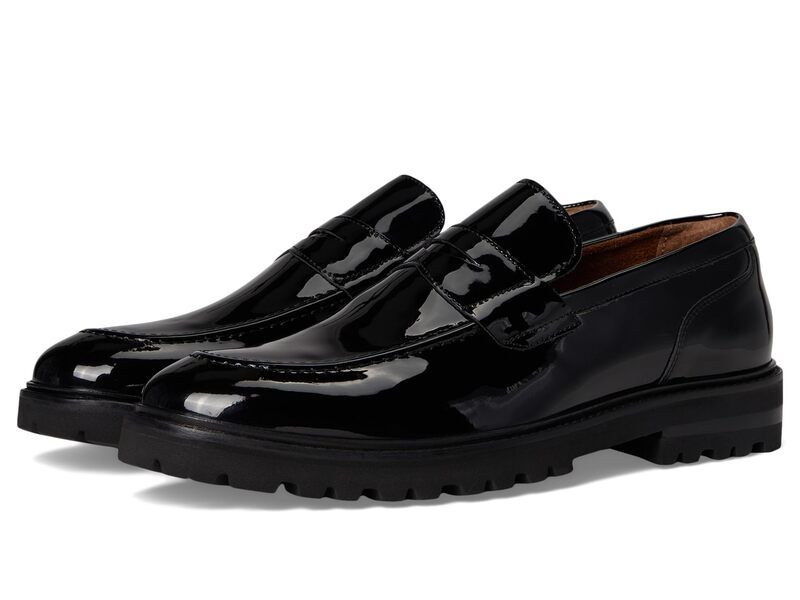 ステイシーアダムス メンズ シューズ スリッポン・ローファー Stacy Adams Hazelton Penny SlipOn Black Patent ブラック