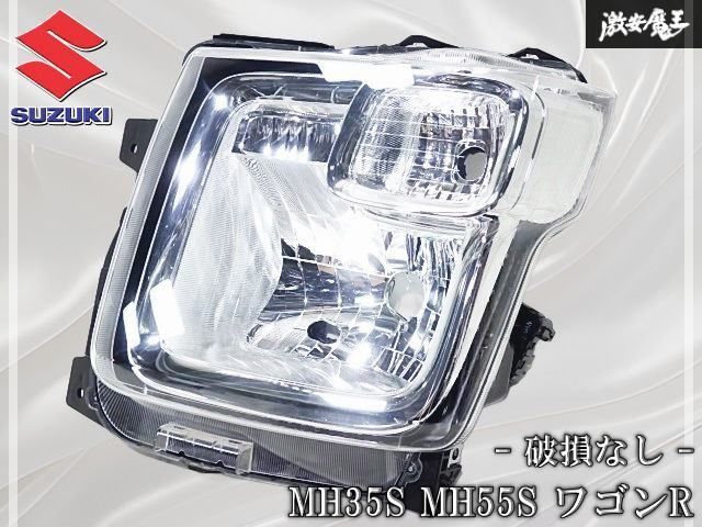 ★破損無し★ スズキ 純正 MH35S MH55S ワゴンR ハロゲン ヘッドライト ヘッドランプ 左側 左 助手席 KOITO 100-59374 即納