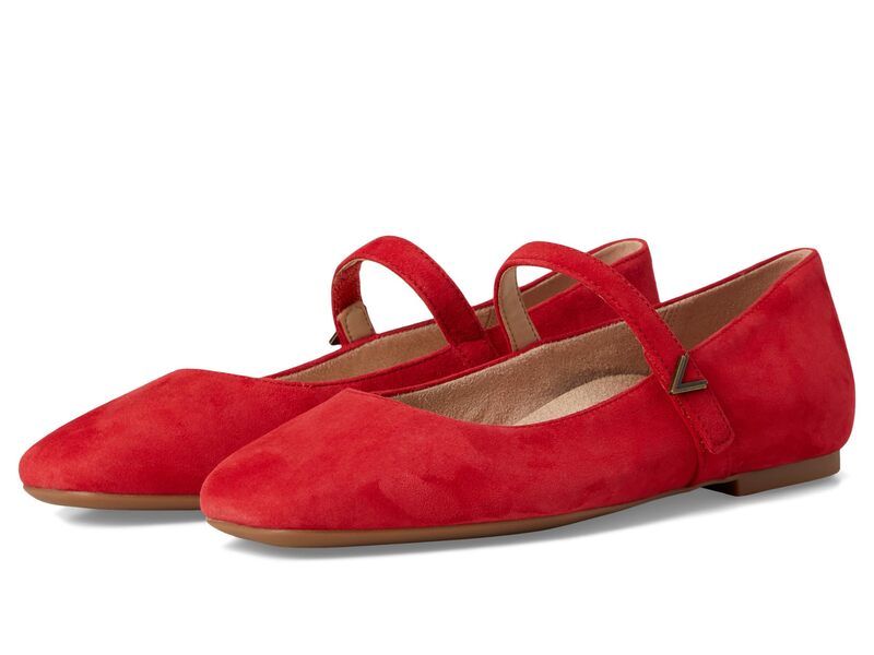 バイオニック レディース シューズ サンダル VIONIC Alameda Mary Janes Red Suede レッド