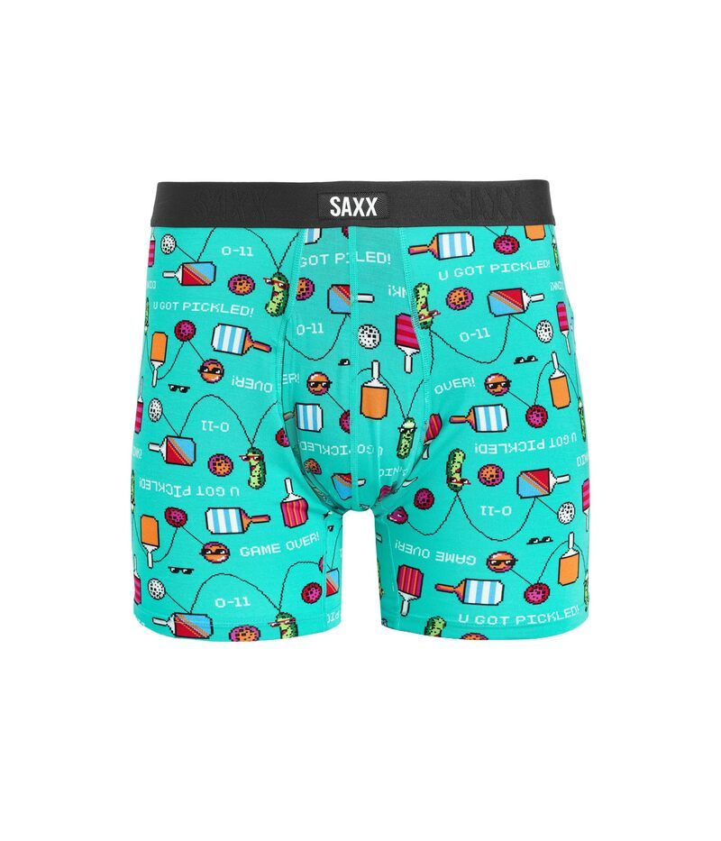 サックスアンダーウェアー メンズ ボクサーパンツ SAXX UNDERWEAR Vibe Xtra Soft Comfort Boxer Briefly Pixel BallSurf Blue ブルー