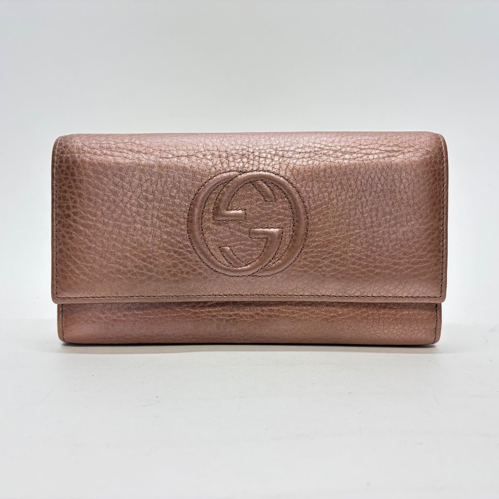 3070 美品 GUCCI グッチ 長財布 インターロッキング ピンクゴールド マーモント フラップ ゴールド 11,315円