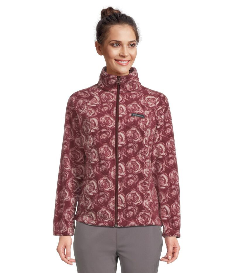 コロンビア レディース アウター コート プリント Columbia Benton Springs Printed Full Zip Rich Wine Rose City ワイン