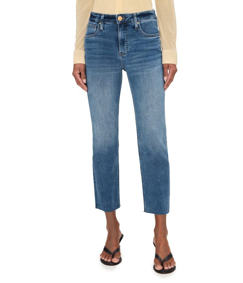 カットフロムザクロス レディース ボトムス デニムパンツ KUT from the Kloth Rachael HighRise Fab Mom Raw Hem in Faithful