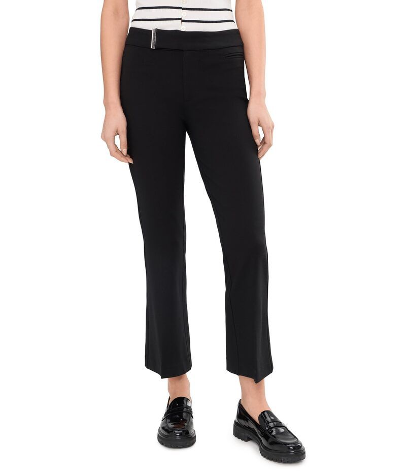 リヴァプール ロサンゼルス レディース ボトムス カジュアルパンツ Liverpoolos Angeles Midrise Crop Flare Pant With Extended Tab 275 Inseam Black ブラック