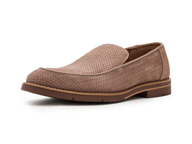 アンドレアース メンズ シューズ スリッポン・ローファー Andre Assous Kenny Loafers Taupe Suede Woven トープ