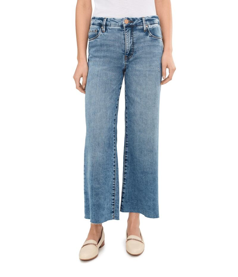 カットフロムザクロス レディース ボトムス デニムパンツ ワイドレッグ KUT from the Kloth Meg High Rise Fab Wide Leg Raw Hem Regent