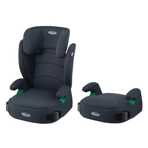 GRACO(グレコ) ジュニアシート ブースターシート シートベルト固定 ジュニアプラスネクスト R129適合 3歳半頃?12歳頃まで カップホルダー付 背もたれ取り外し可 (アビスネイビー) 2187304pms 724254fe