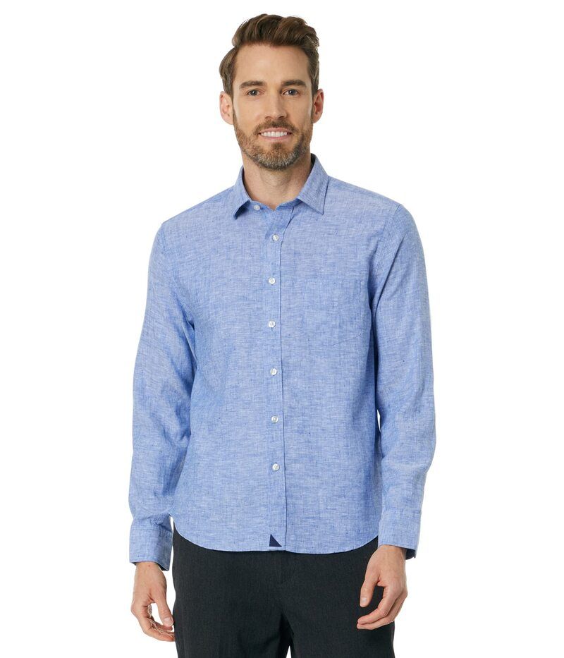 アンタックイット メンズ トップス シャツ リネン UNTUCKit WrinkleResistant Linen Vin Santo Shirt Mid Blue ブルー