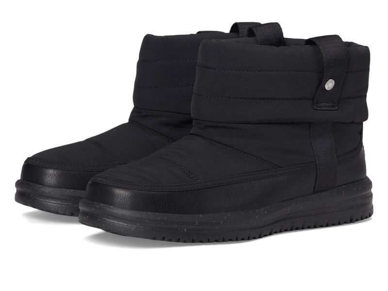 ヘイデュード レディース シューズ ブーツ・レインブーツ ナイロン Hey Dude Camden Cuff Nylon Quilt BlackBlack ブラック