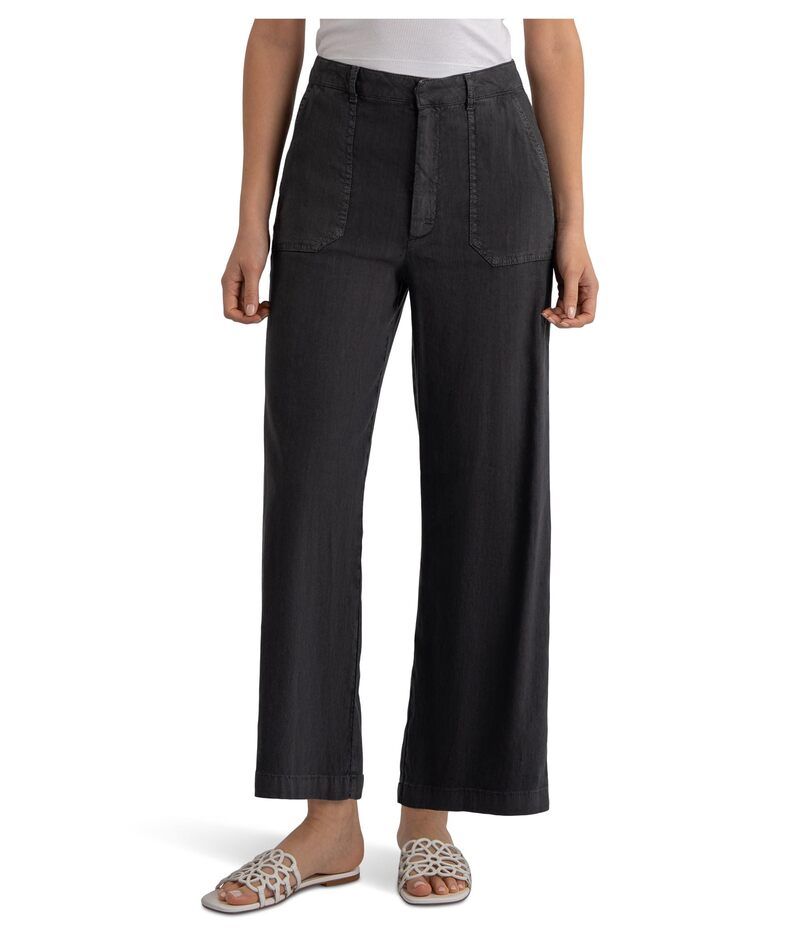 カットフロムザクロス レディース ボトムス カジュアルパンツ ワイドレッグ KUT from the Kloth Topaz HighRise Wide Leg Pants with Porkchopockets Charcoal チャコール