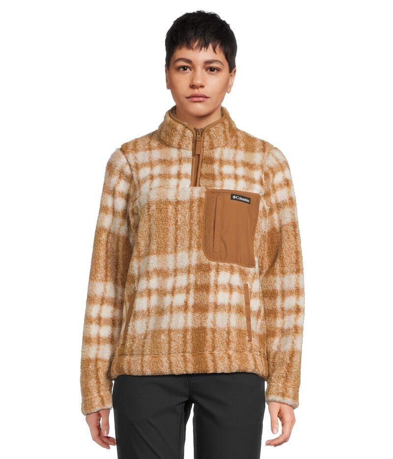 コロンビア レディース アウター コート Columbia West Bend 14 Zip II Camel Brown Herringplaid ブラウン