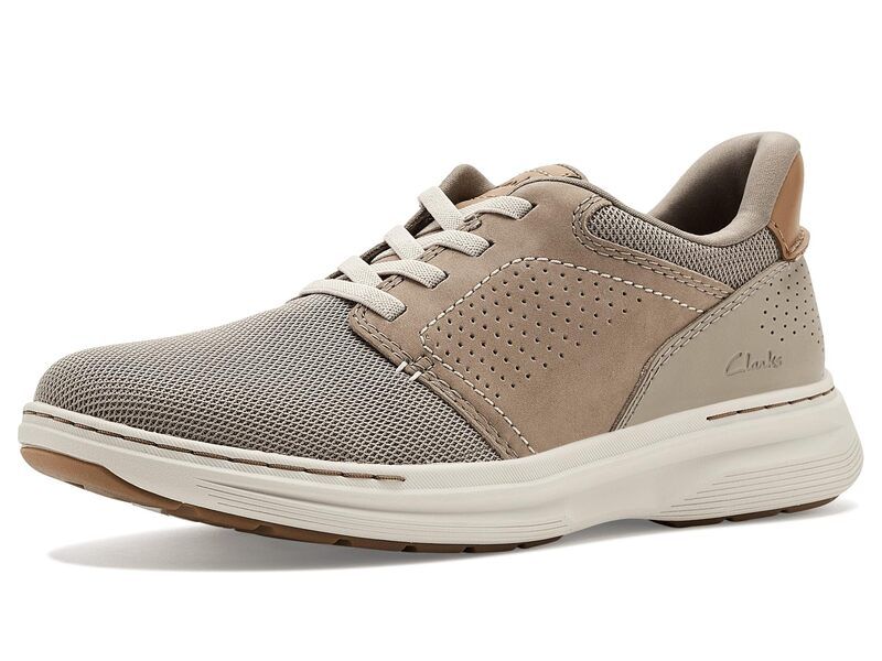 クラークス メンズ シューズ スニーカー Clarks Craftwellow Grey Leather グレー