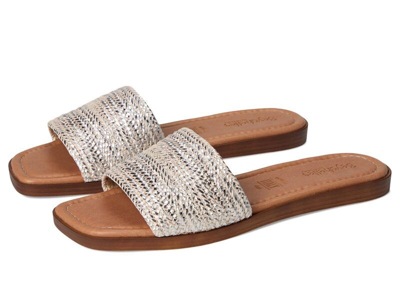 セイシェルズ レディース シューズ サンダル トール Seychelles Palms Perfection Metallic Sandal Silver Polyurethane シルバー