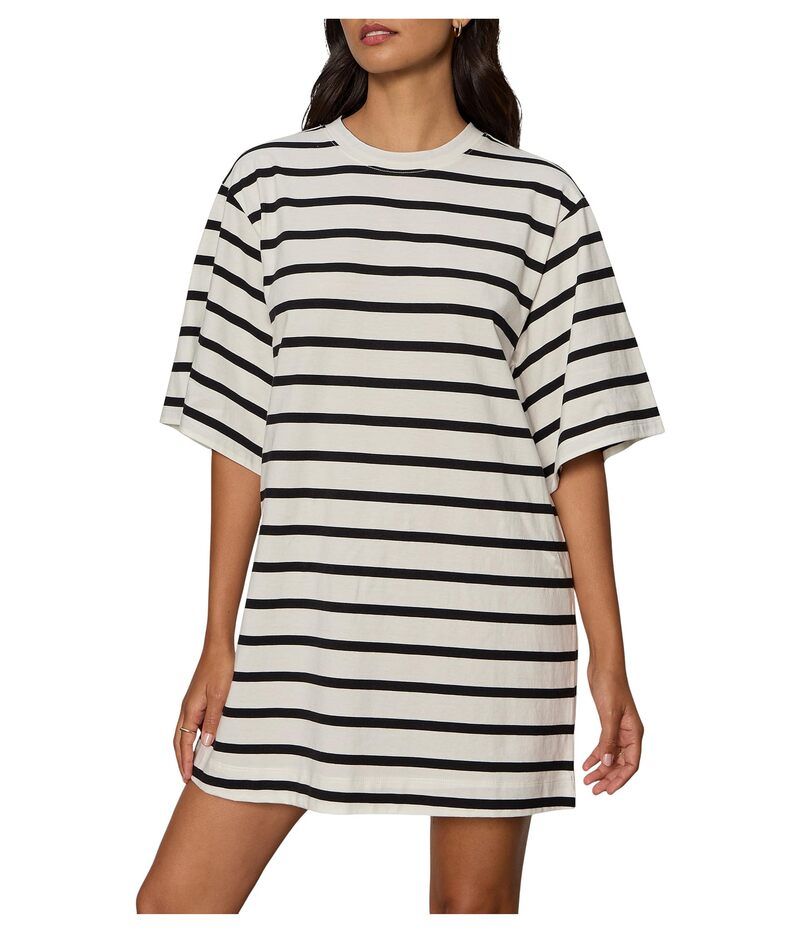 サンクチュアリー レディース トップス ワンピース Tシャツ Sanctuary Belle Tee Stripe Dress ChalkBlack Stripe チョーク