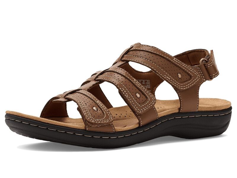 クラークス レディース シューズ サンダル Clarks Laurieann Ivy Tan Leather タン