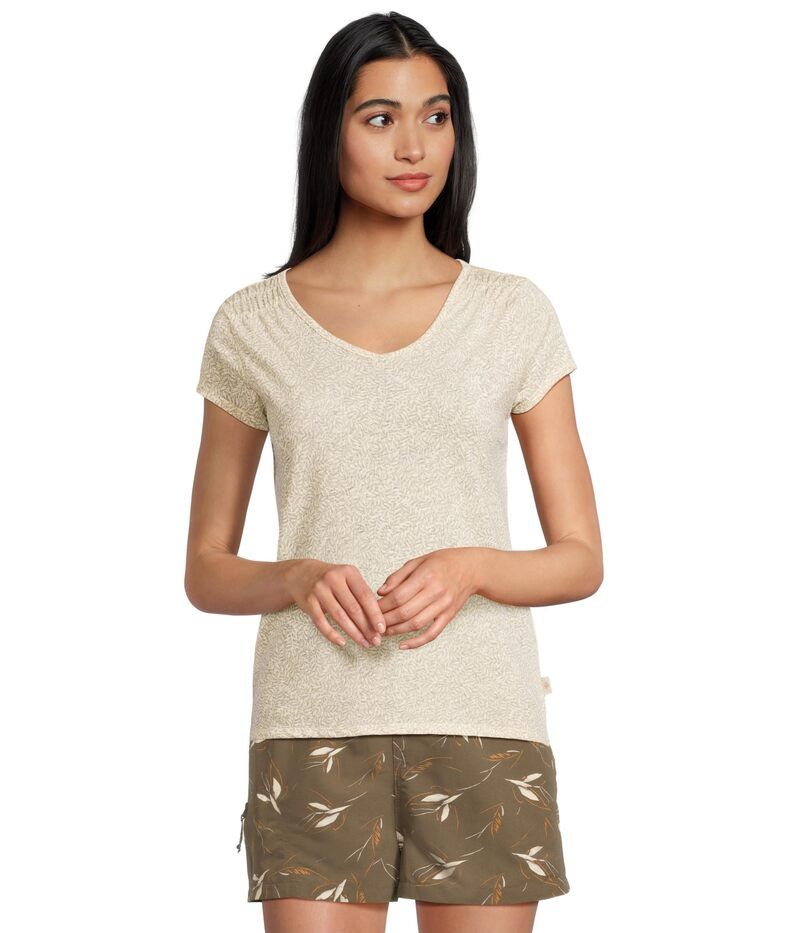 ロイヤルロビンズ レディース トップス シャツ Royal Robbins Featherweight Slub Tee Sage Leaf Nisene Print セージ