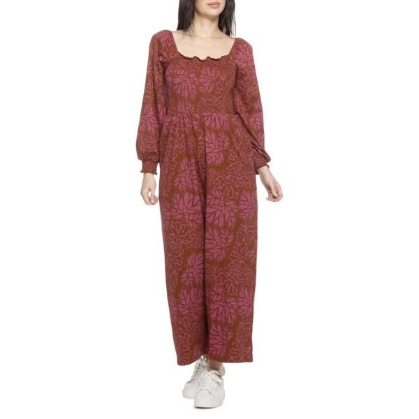 ドード アンドコー レディース トップス ワンピース コットン ジャンプスーツ ToadCo Gemina Jumpsuit Organicotton Long Sleeve Violet Leaf Print バイオレット 14,336円