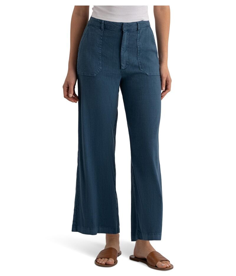 カットフロムザクロス レディース ボトムス カジュアルパンツ ワイドレッグ KUT from the Kloth Topaz HighRise Wide Leg Pants with Porkchopockets Coastal Blue ブルー