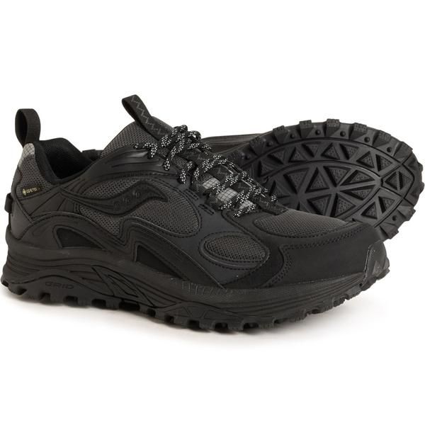 サッカニー メンズ シューズ スニーカー Saucony Aura X GoreTex Trail Running Shoes Waterproof For Men Black ブラック